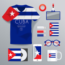 Cuba : National Corporate Products : Vector Illustration