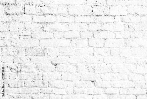 Zdjęcie XXL biały ceglany mur tło
