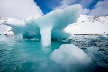 svalbard iceberg closeup