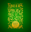Vector template beer emblem for your design
