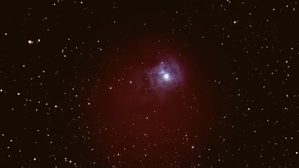 Wall Mural - A 3D push-in shot of the Iris Nebula in space