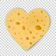 yellow cheese. Valentine Day. cheese heart. vector