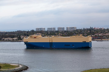 Poster - Container Ship in San Diego Harbor