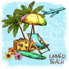 Sticker - Summer Beach Concept