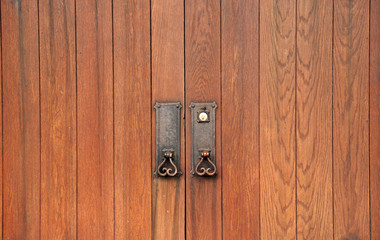 close up on closed old door