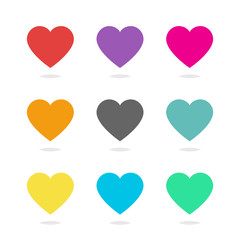 Wall Mural - Colorful heart vector set