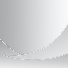 Wall Mural - grey wave pattern gradient background with copy space for your text.
