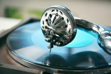 Wall Mural - Old gramophone close up