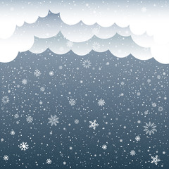 Wall Mural - cartoon clouds snow