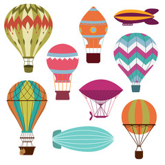 Wall Mural - Retro hot air balloons