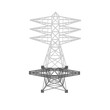 © eestingnef - Power transmission tower. Isolated on white.Vector illustration.
