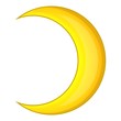 Crescent moon icon. Cartoon illustration of crescent moon vector icon for web design