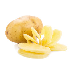 Wall Mural - Potato isolated on white background.