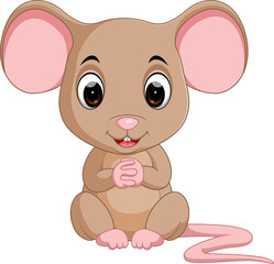 Wall Mural - Cute mouse cartoon

