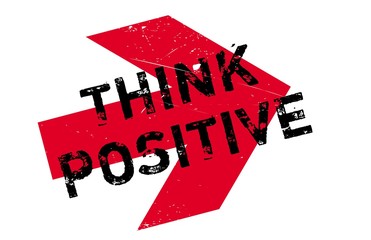 think positive stamp. grunge design with dust scratches. effects can be easily removed for a clean, 