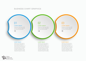 Wall Mural - Business Chart Design 3-Step #Vector Graphic
