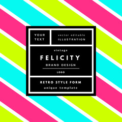 Fototapete - Retro label package template