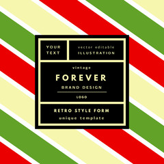 Aufkleber - Retro label package template