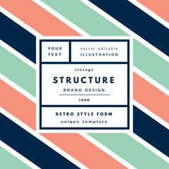 Aufkleber - Retro label package template