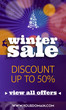 © Oleksii - Winter sale colorful banner with discount and special offer