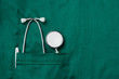 © makistock - Closeup of a stethoscope on a medical uniform
