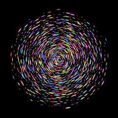 Wall Mural - colorful sharp oval sequins glitter background template.