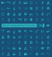 Wall Mural - Set of jurisprudence icons