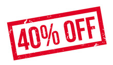 40 Percent Off Rubber Stamp