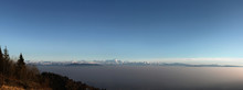 Mont Blanc Mountain Range Wide Angle