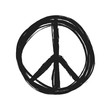 canvas print picture - grunge peace symbol 
