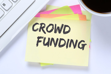 Wall Mural - Crowd Funding Crowdfunding online Geld sammeln Internet Business