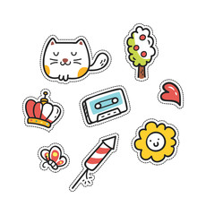 set of cute patch