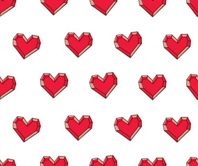 Wall Mural - heart doodle background