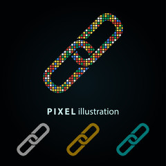 Wall Mural - Link - pixel illustration.