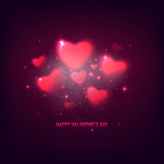 Wall Mural - vector illustration of stylish valentines day greeting card