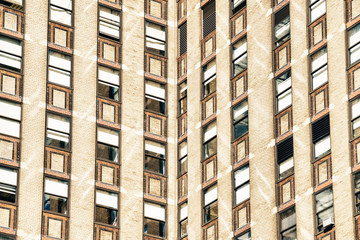 Poster - View of sunlight between skyscrapers