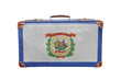 Vintage suitcase with West Wirginia flag