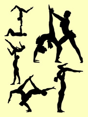 Wall Mural - Dance silhouette. Good use for symbol, logo, web icon, sign, or any design you want.