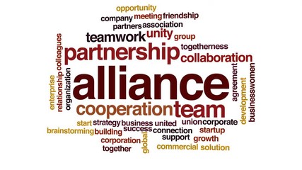 Canvas Print - Alliance animated word cloud.