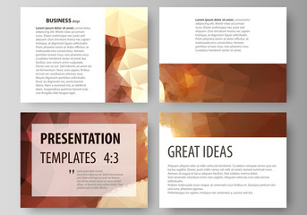Wall Mural - set of business templates for presentation slides. easy editable abstract vector layouts in flat des