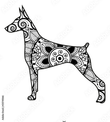 Vector illustration of a dog mandala for coloring book, cane mandala da  colorare vettoriale - Buy this stock vector and explore similar vectors at  Adobe Stock | Adobe Stock
