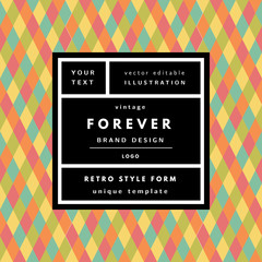 Aufkleber - Retro label package template