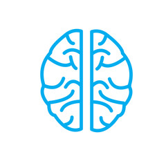 Wall Mural - brain icon on white background. brain icon sign.