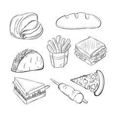 Wall Mural - Set of food vector design