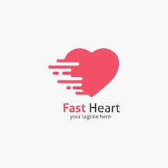 Wall Mural - Heart Logo Vector Design Illustration. Suitable for company logo. Suitable for product business