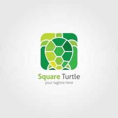 Wall Mural - Turtle Logo Vector Design Illustration. Suitable for company logo. Suitable for product branding