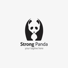 Wall Mural - Panda Logo Vector Design Illustration. Suitable for company logo. Suitable for product branding