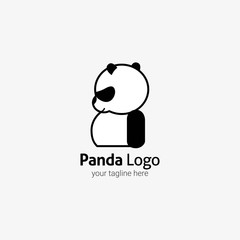 Wall Mural - Panda Logo Vector Design Illustration. Suitable for company logo. Suitable for product branding