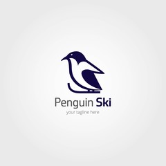 Wall Mural - Penguin Logo Vector Design Illustration. Suitable for company logo. Suitable for product branding