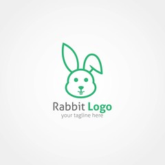 Wall Mural - Rabbit Logo Vector Design Illustration. Suitable for company logo. Suitable for product business